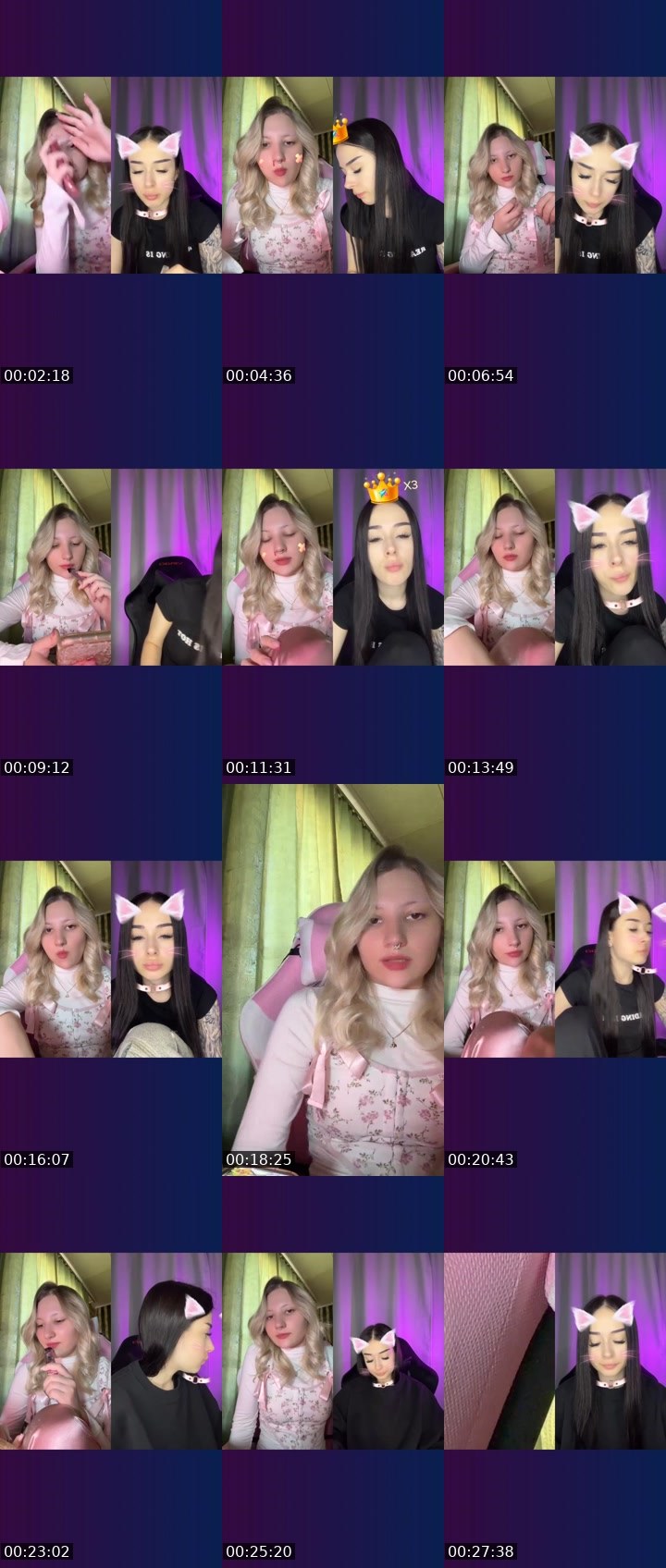 Contact-sheet preview of 🍰𝑲𝒔𝒆𝒏𝒊𝒊𝒂's Liveme recording