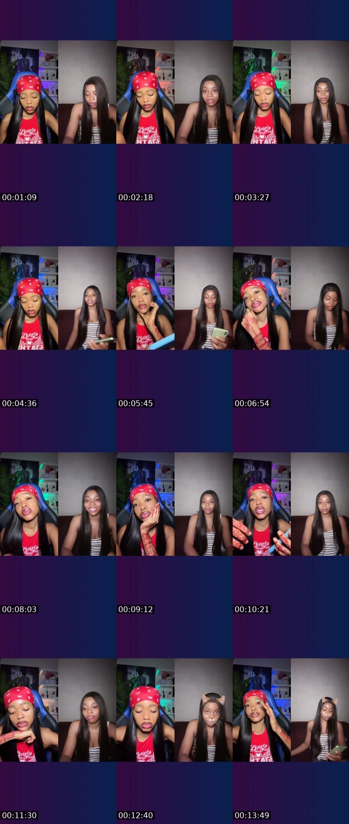 Contact-sheet preview of 🍃Softchaos🍃🏦's Liveme recording