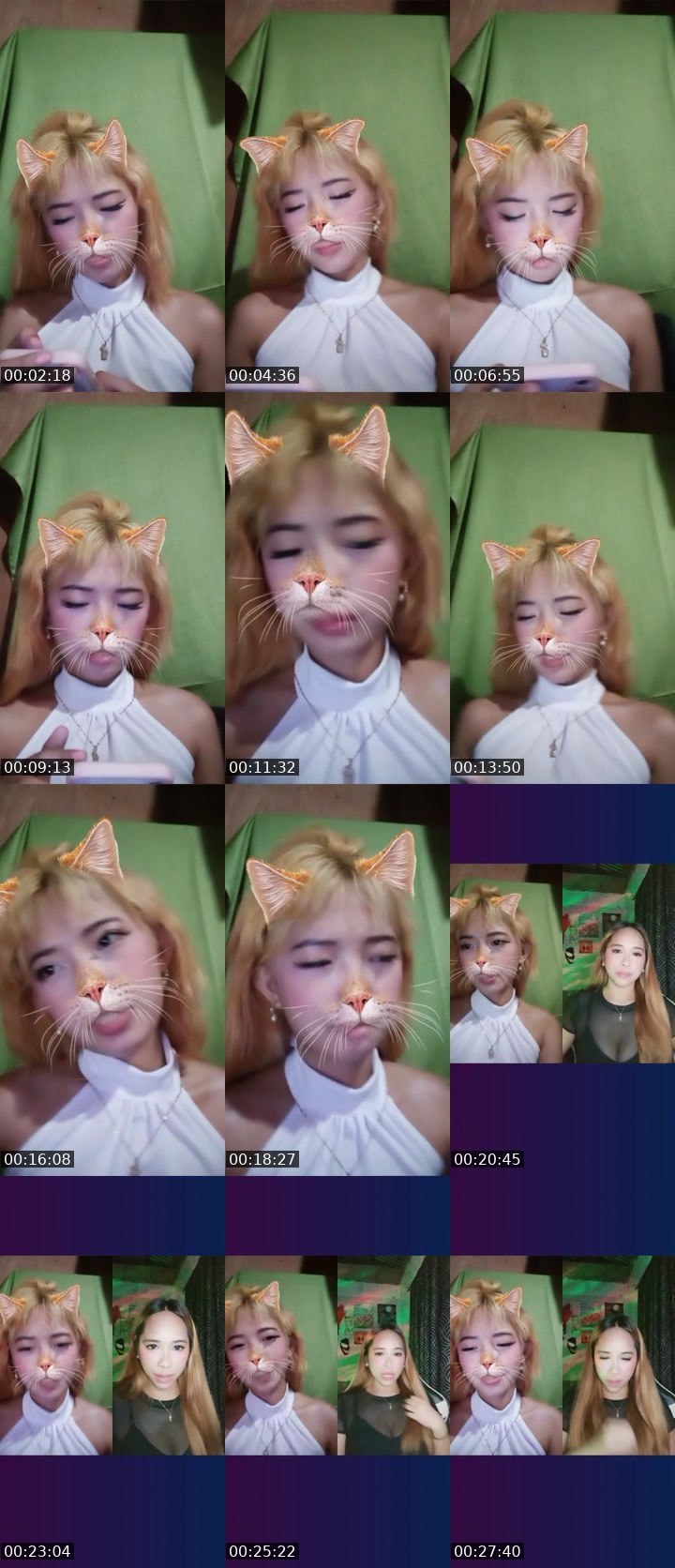 Contact-sheet preview of ㋡❄ynnie_izzy🐇's Liveme recording