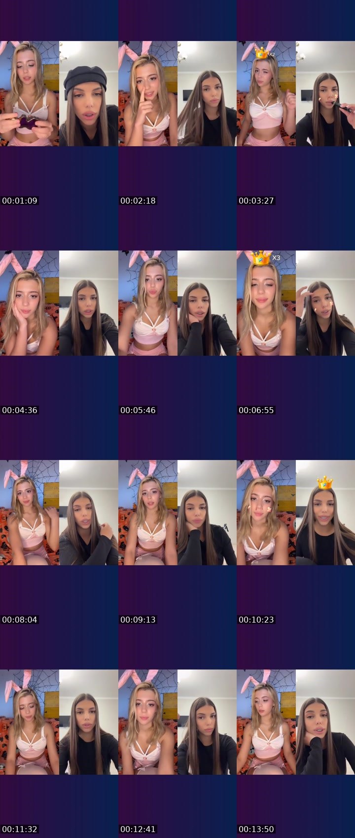 Contact-sheet preview of Elvii's Liveme recording
