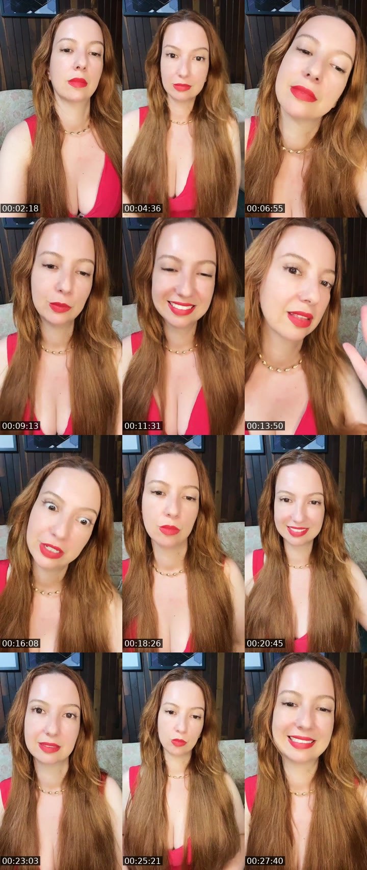 Contact-sheet preview of Ruiva Samantha's Liveme recording