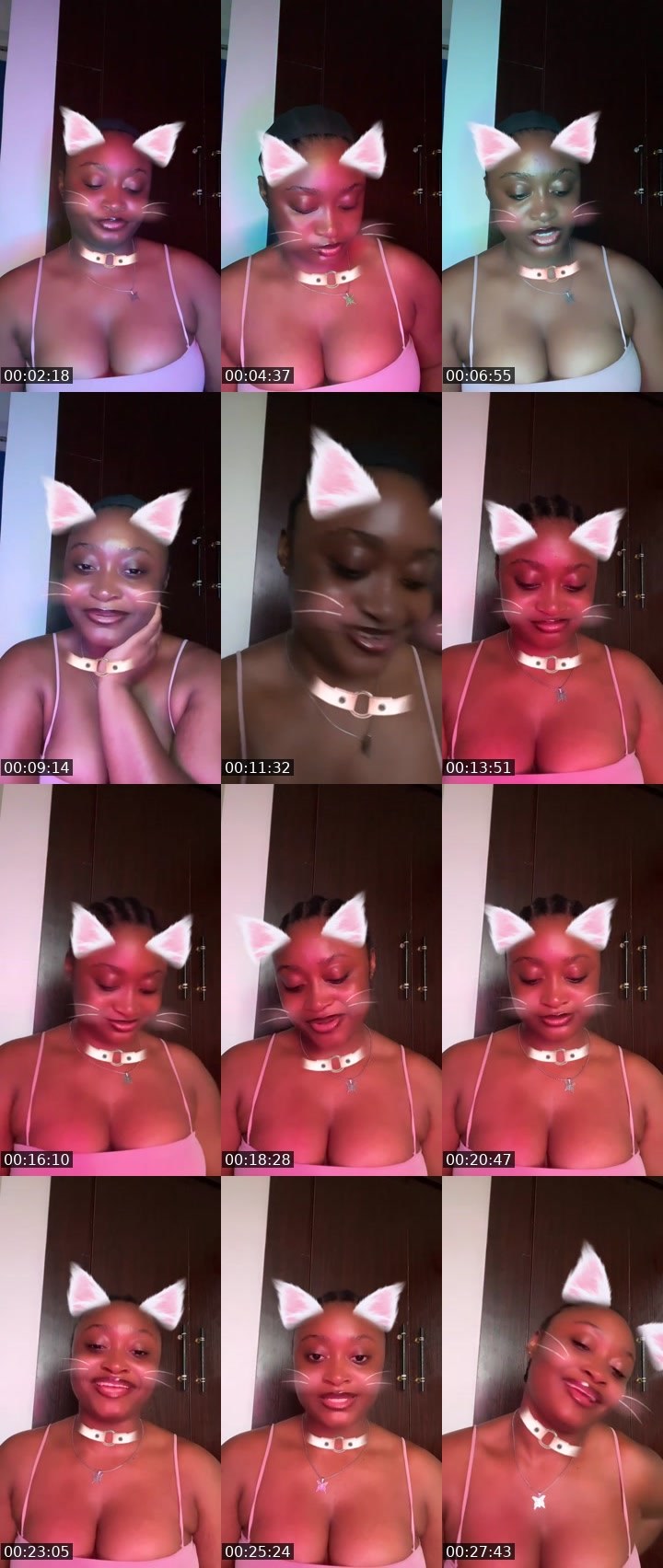 Contact-sheet preview of ✯☞ HAUTIEMAMA🫦🦋's Liveme recording