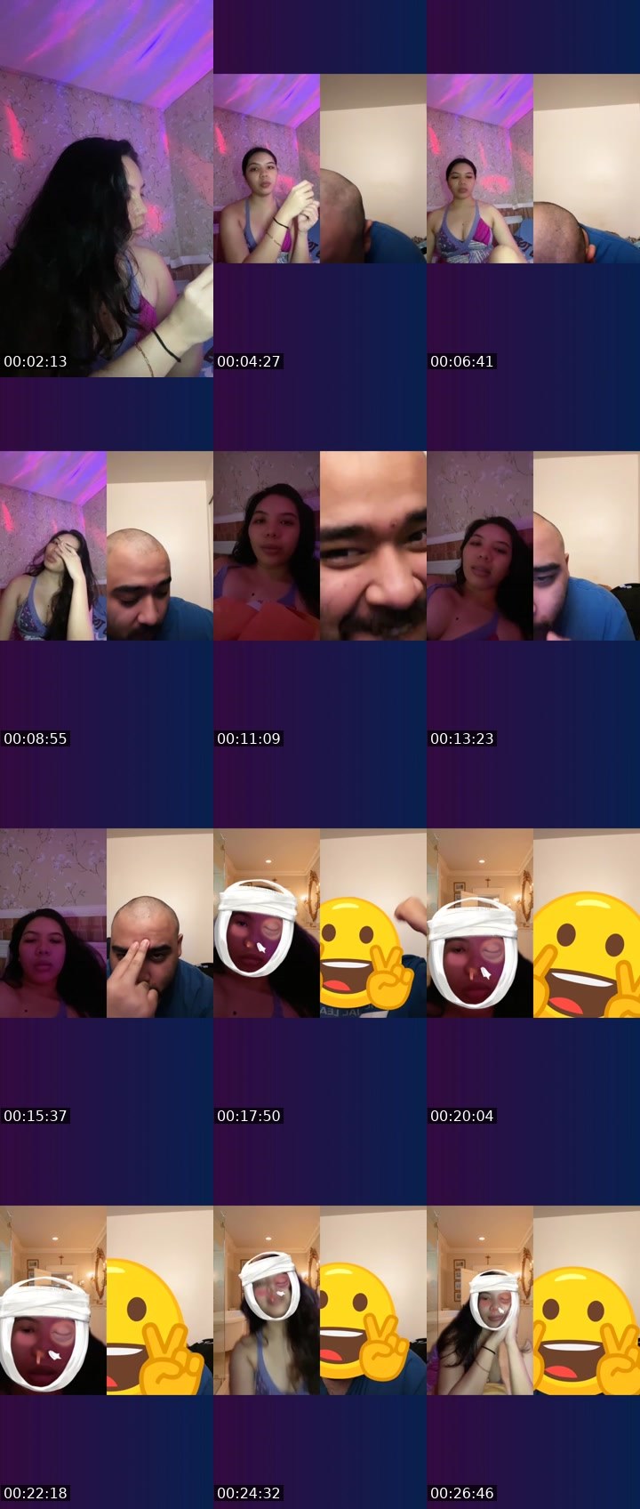 Contact-sheet preview of 👸🏻🪬Camze🧚🔵💋's Liveme recording
