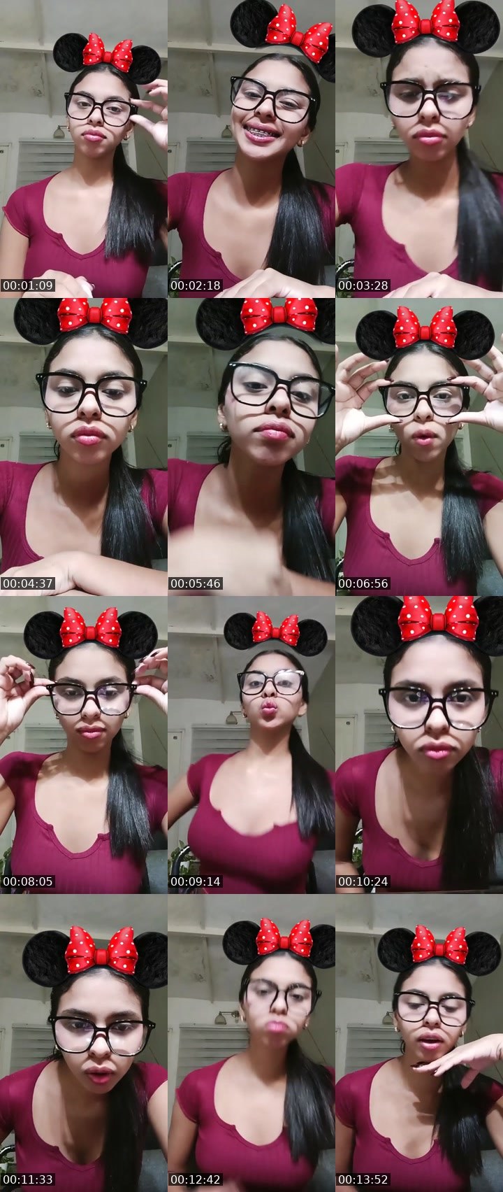 Contact-sheet preview of cam3's Liveme recording