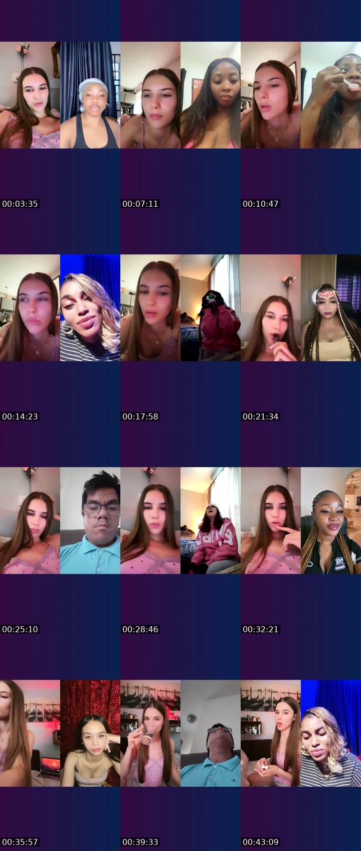 Contact-sheet preview of Nastiks's Liveme recording