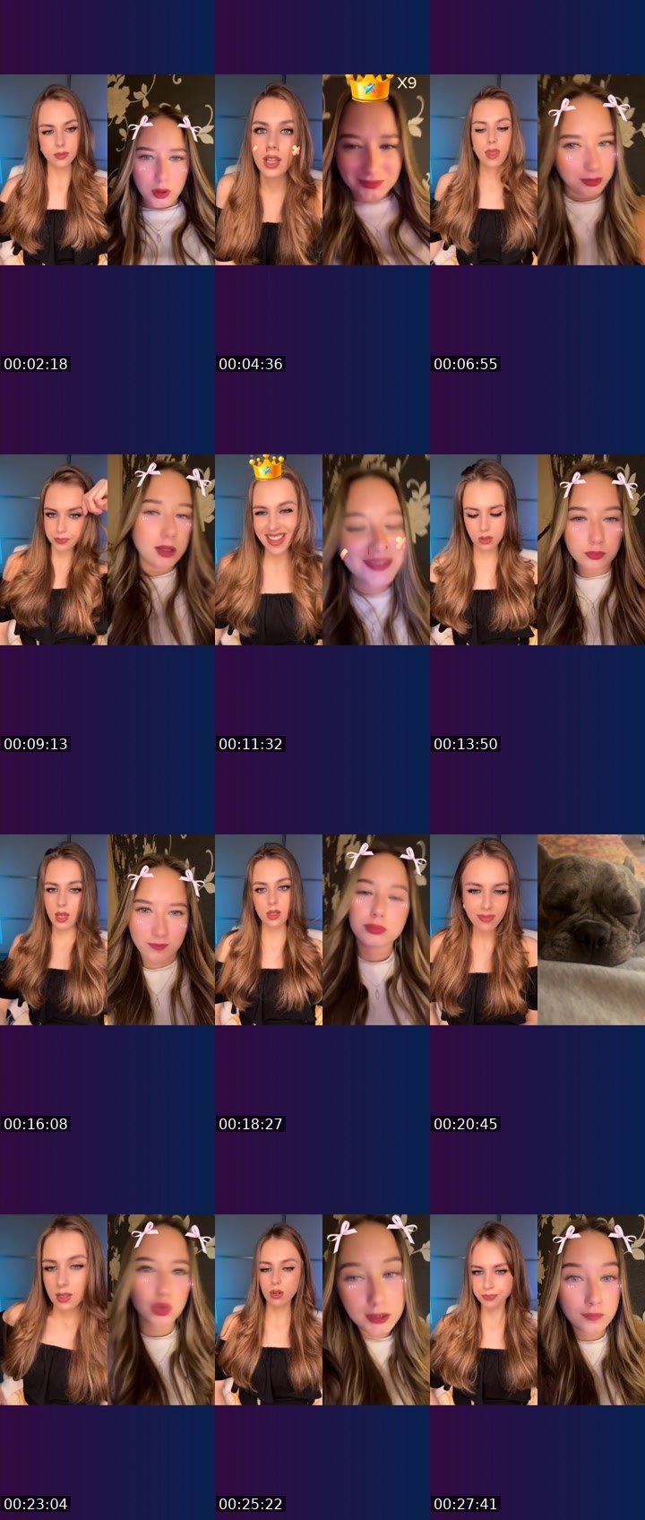 Contact-sheet preview of ✨MARGARITA🪩 ℄'s Liveme recording