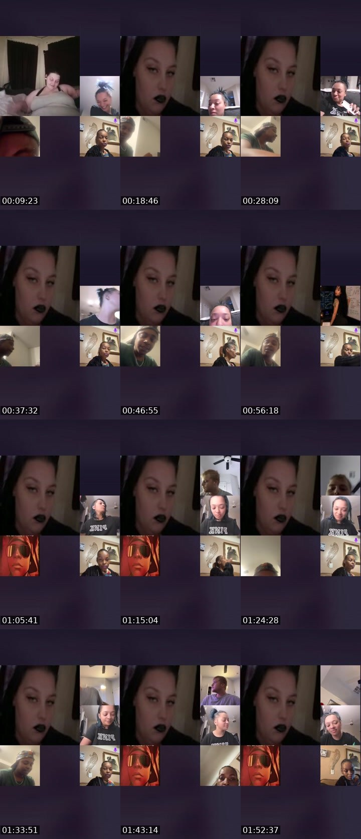 Contact-sheet preview of ♈️BOMB🔆LILITH's Liveme recording