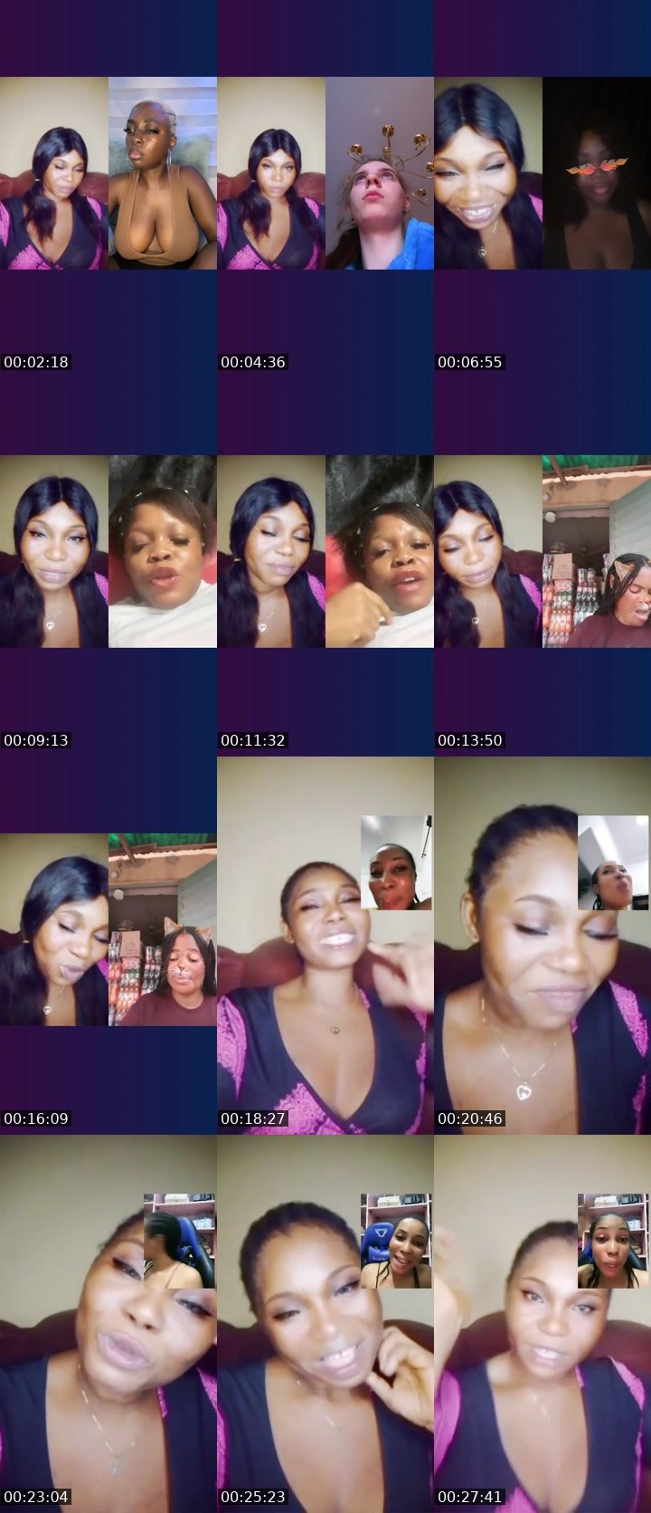 Contact-sheet preview of 🎭Agoddess🩷454T's Liveme recording