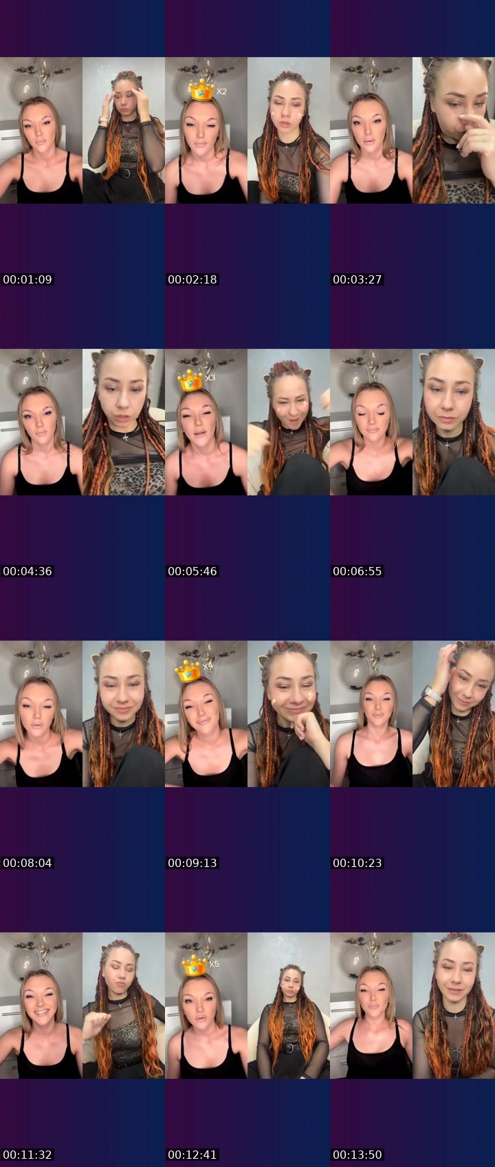 Contact-sheet preview of Essanta🖤's Liveme recording