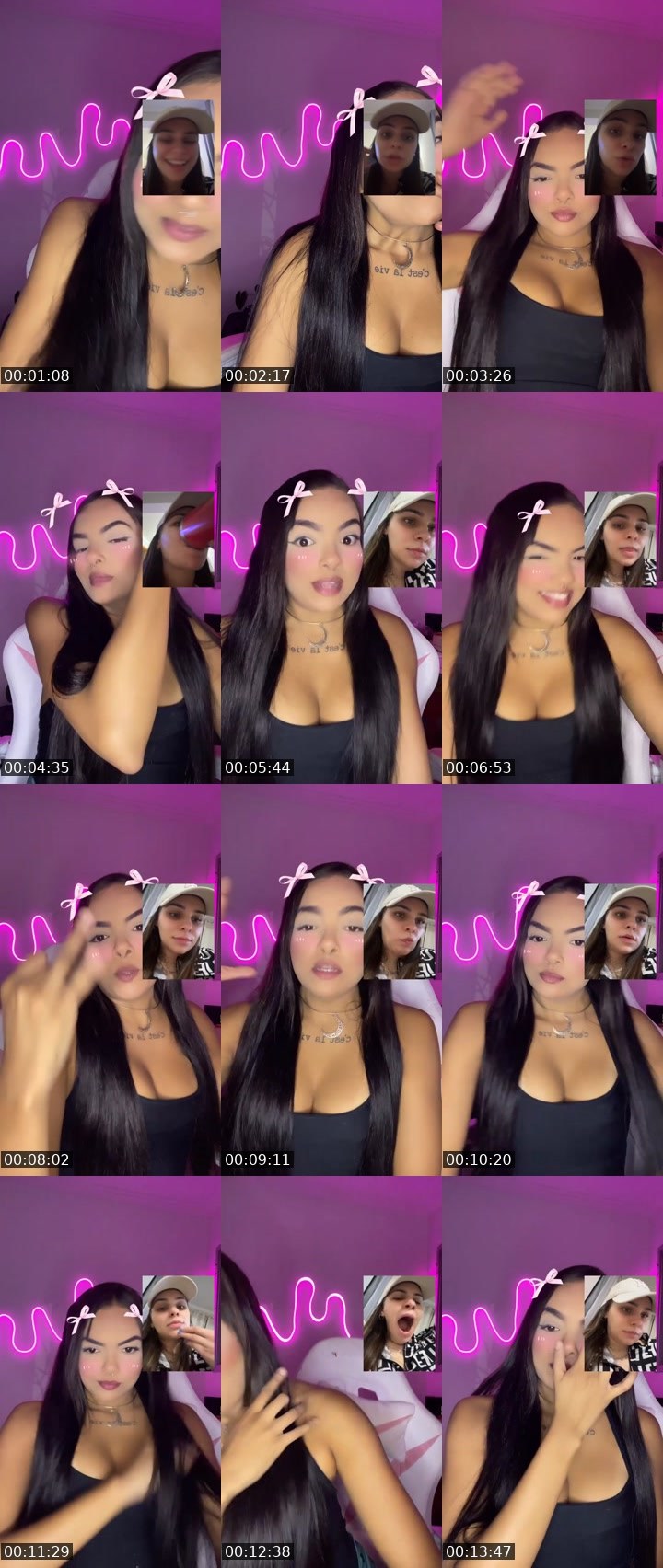 Contact-sheet preview of ⌲ baby angel 🧚🏽's Liveme recording