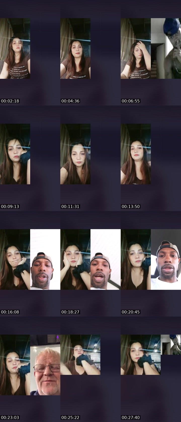 Contact-sheet preview of 4.6k👸Erica 🦋's Liveme recording