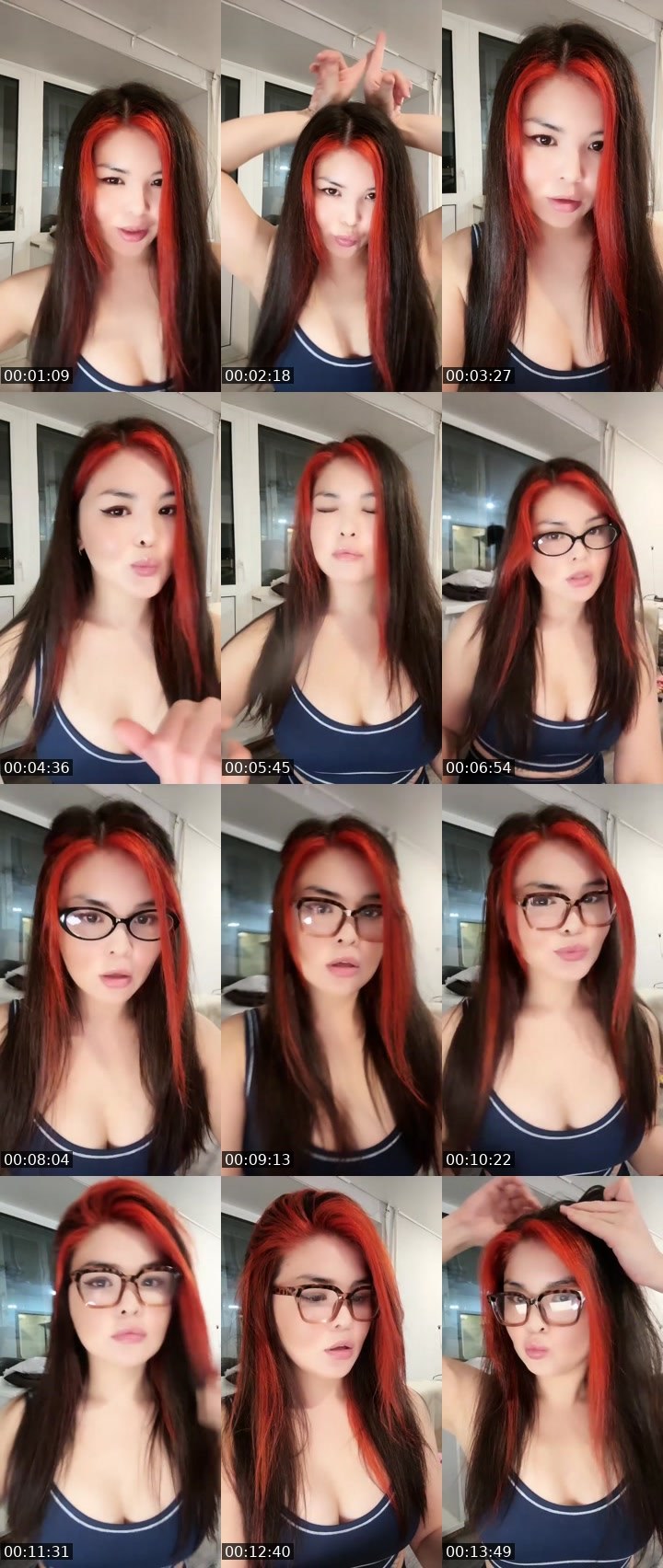 Contact-sheet preview of Rina Shuma's Liveme recording