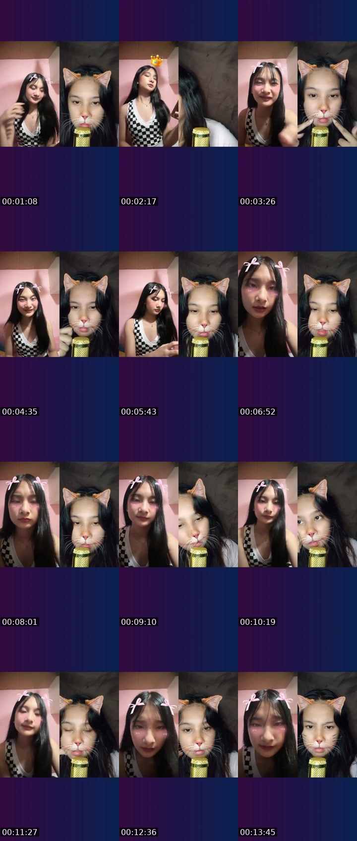 Contact-sheet preview of ㋡👸🏻lei🍓's Liveme recording