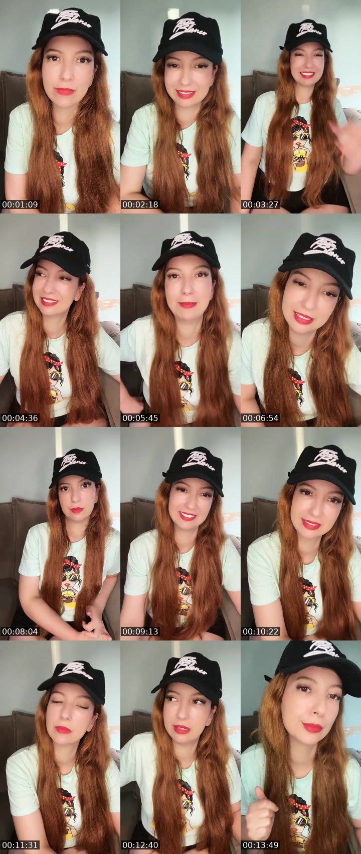 Contact-sheet preview of Ruiva Samantha's Liveme recording