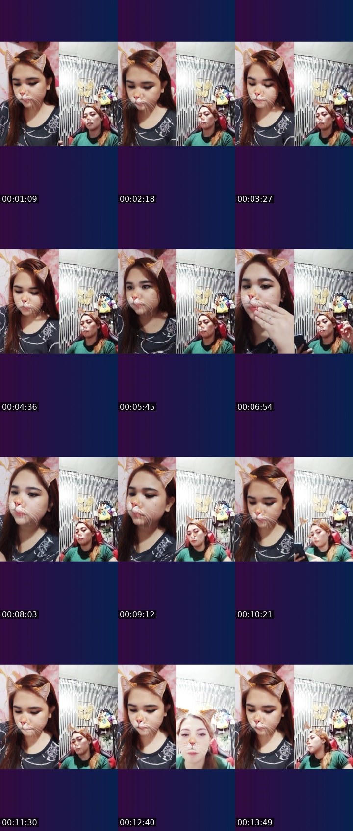 Contact-sheet preview of 👸క᭙ꫀꫀᡶ🍂's Liveme recording