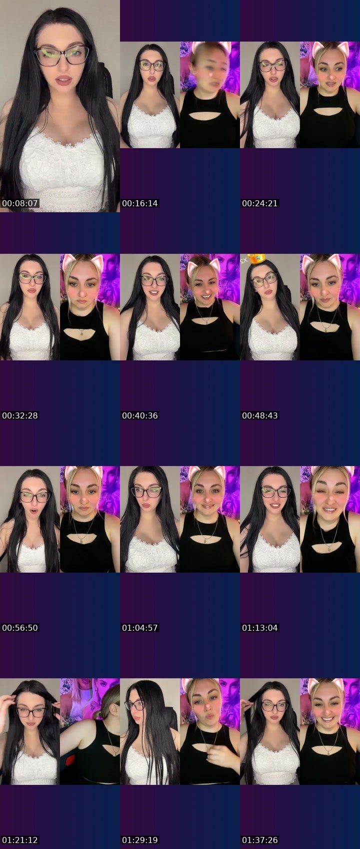 Contact-sheet preview of 💋Alena💋's Liveme recording