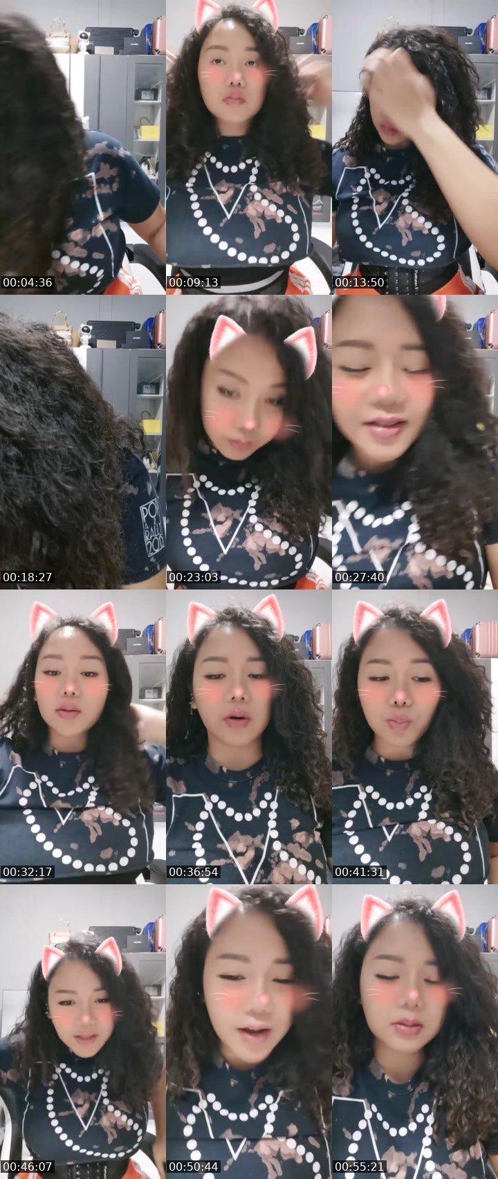 Contact-sheet preview of ♡メイメイ愛's Liveme recording