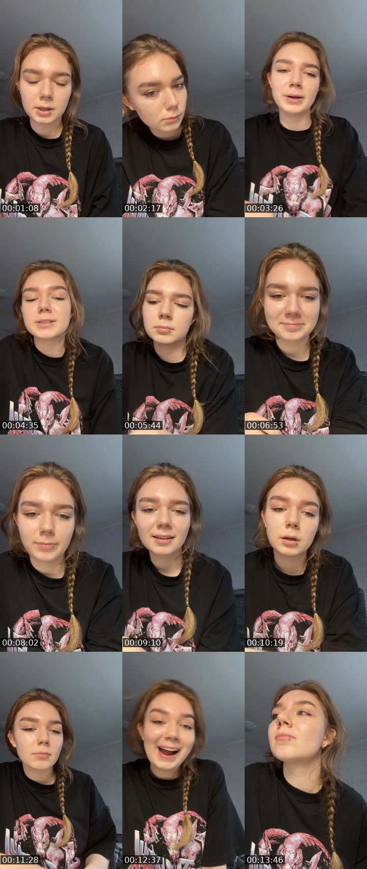Contact-sheet preview of ♥︎ CHRISTEN ♥︎'s Liveme recording
