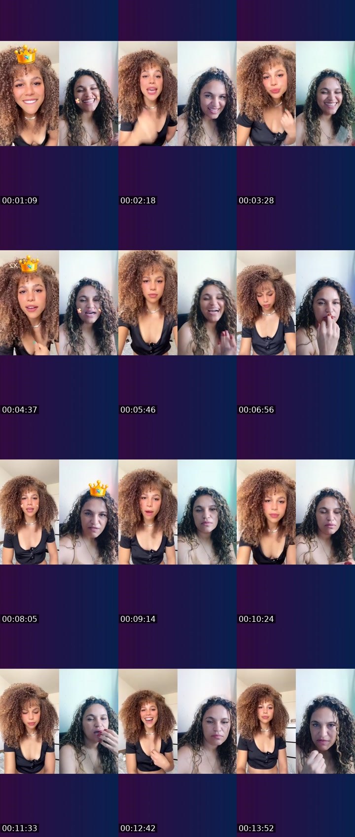 Contact-sheet preview of Ayana 🪷's Liveme recording