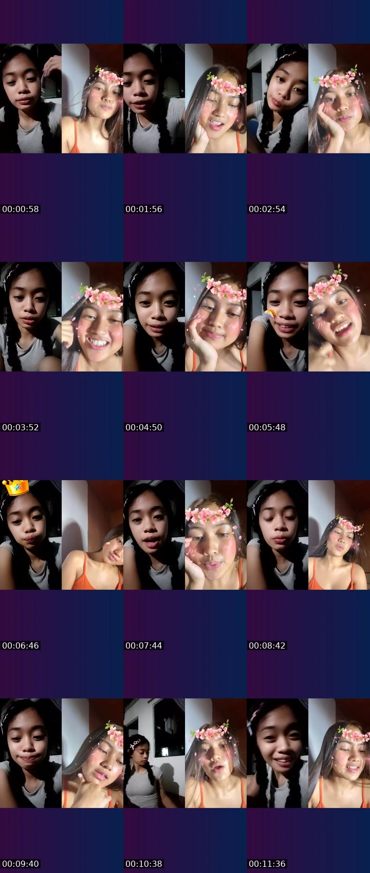 Contact-sheet preview of ♛ₚₕ rose✨'s Liveme recording