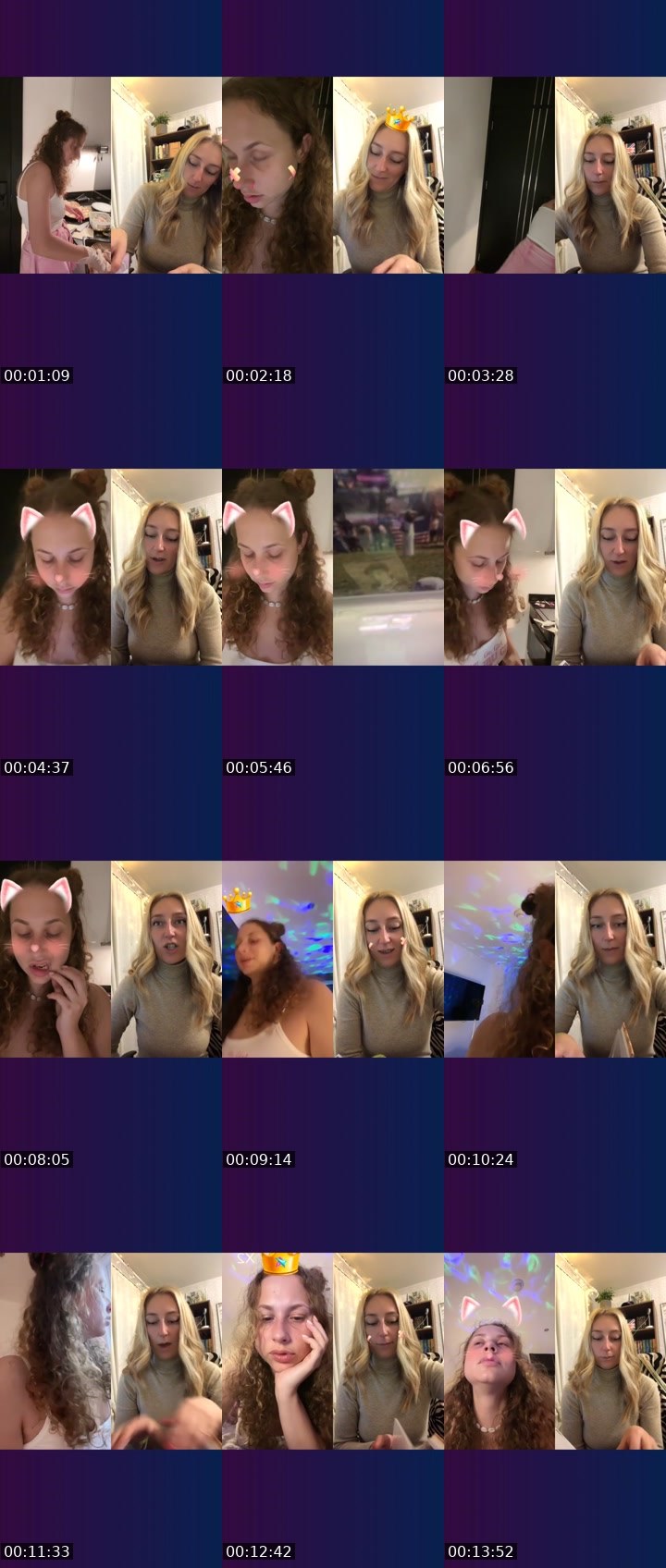 Contact-sheet preview of 𝙆𝙞𝙨𝙨𝙖💘's Liveme recording