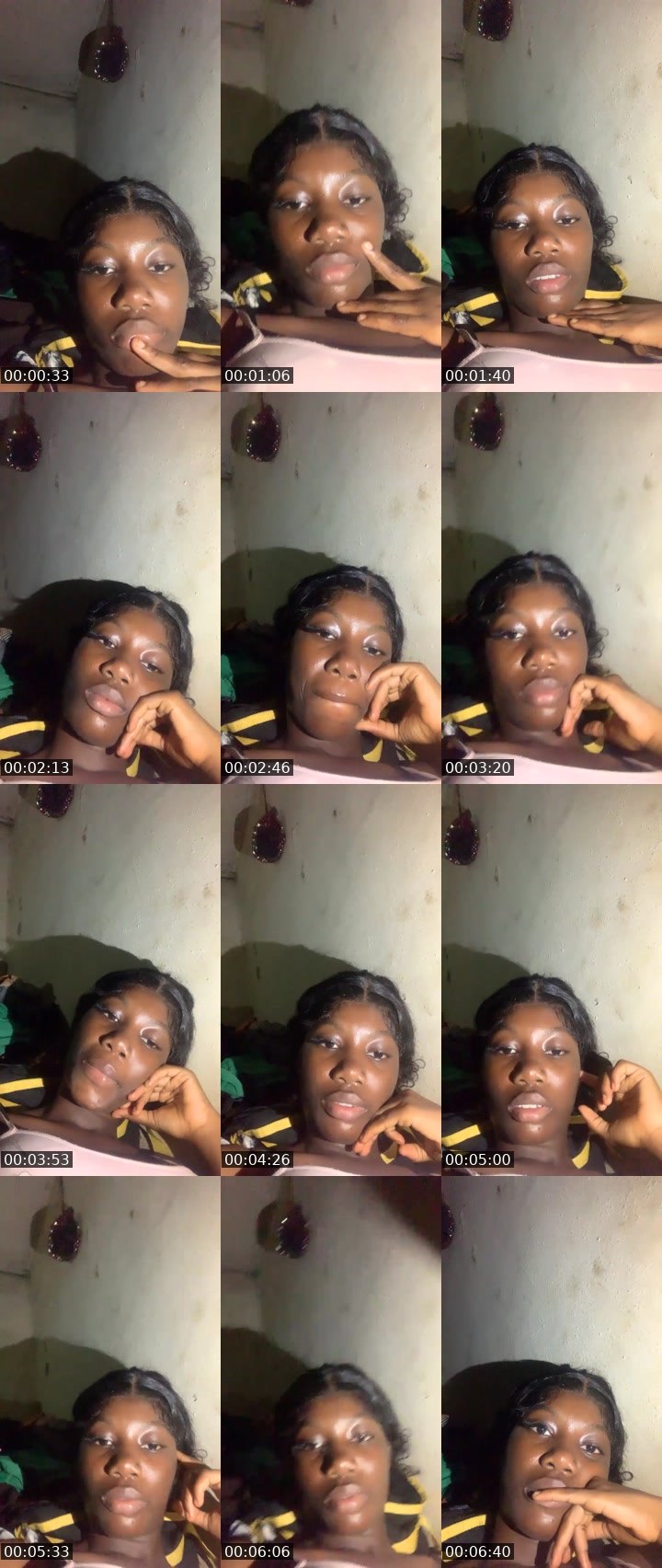 Contact-sheet preview of Kaosarat's Liveme recording