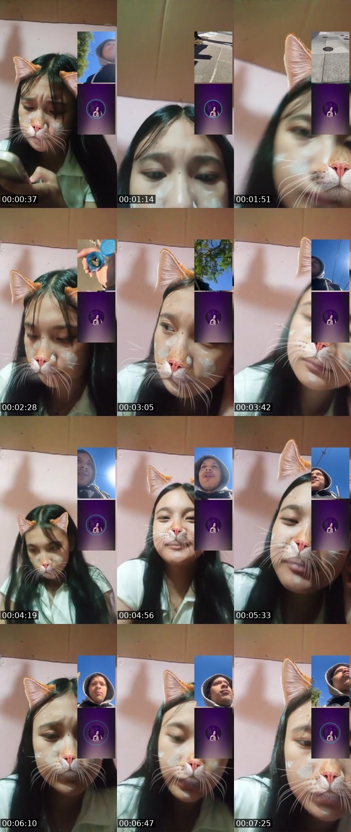 Contact-sheet preview of ㋡👸🏻lei🍓's Liveme recording