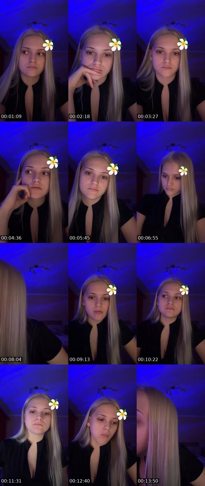 Contact-sheet preview of Blonde👼🏼💛's Liveme recording