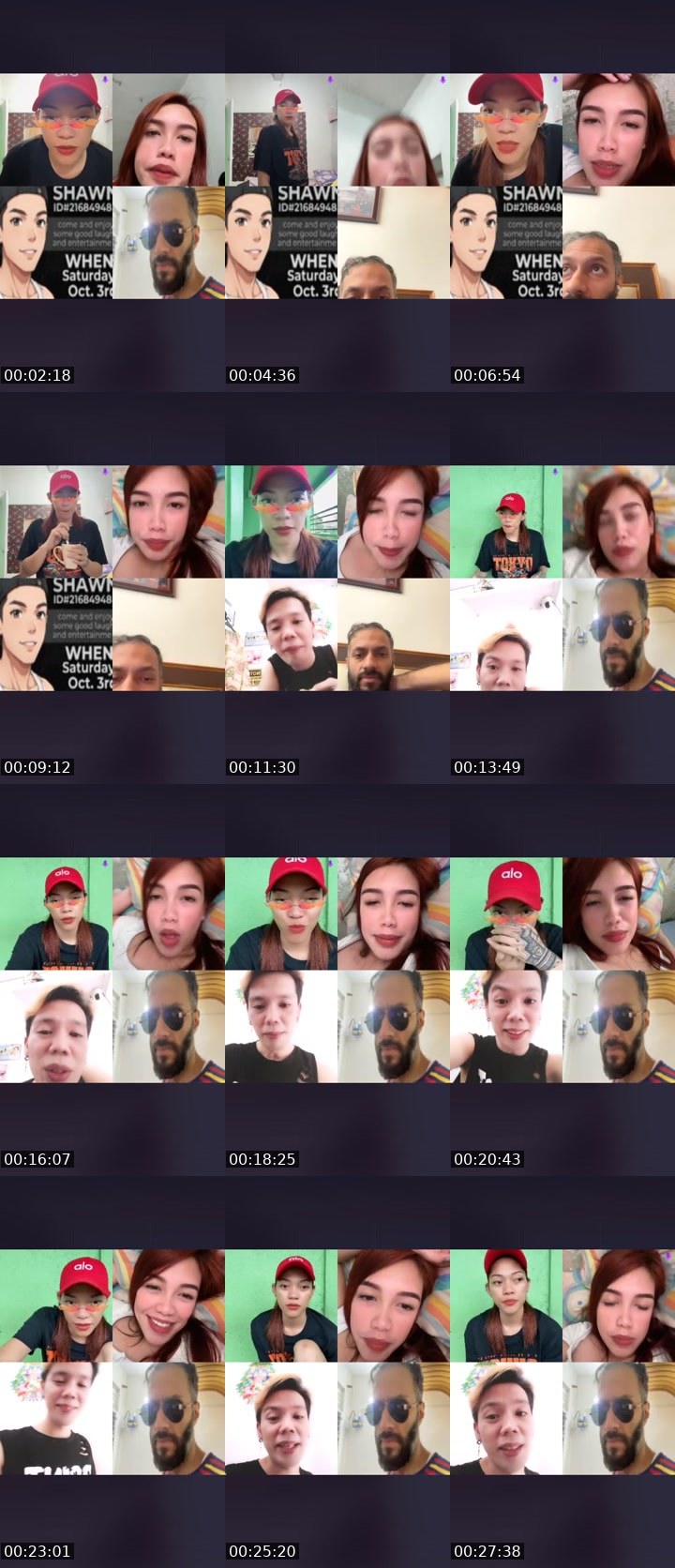 Contact-sheet preview of ☝️💙QUEEN_MC🦋🫧's Liveme recording