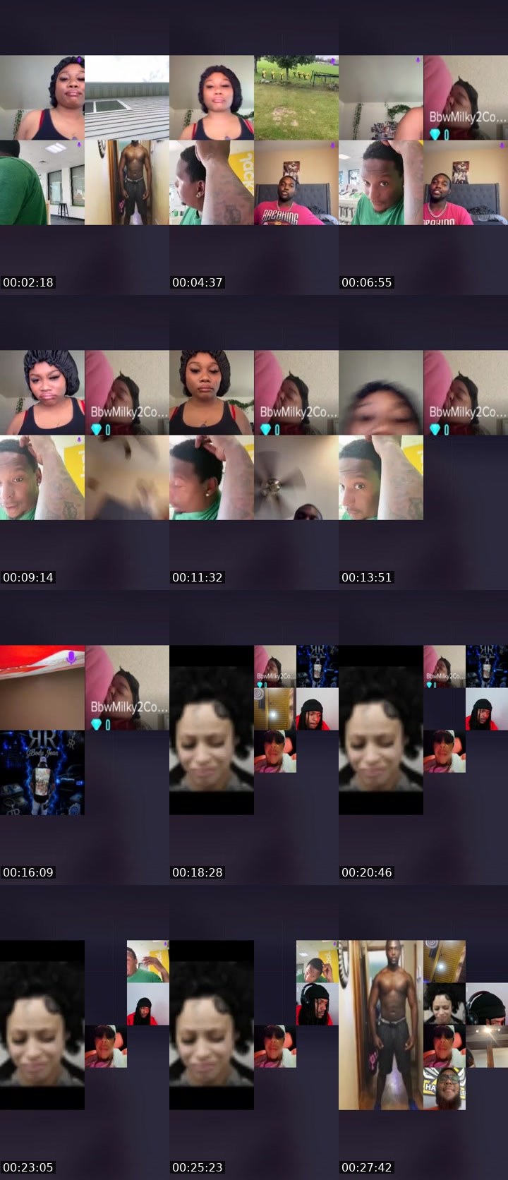 Contact-sheet preview of Indiee💕's Liveme recording