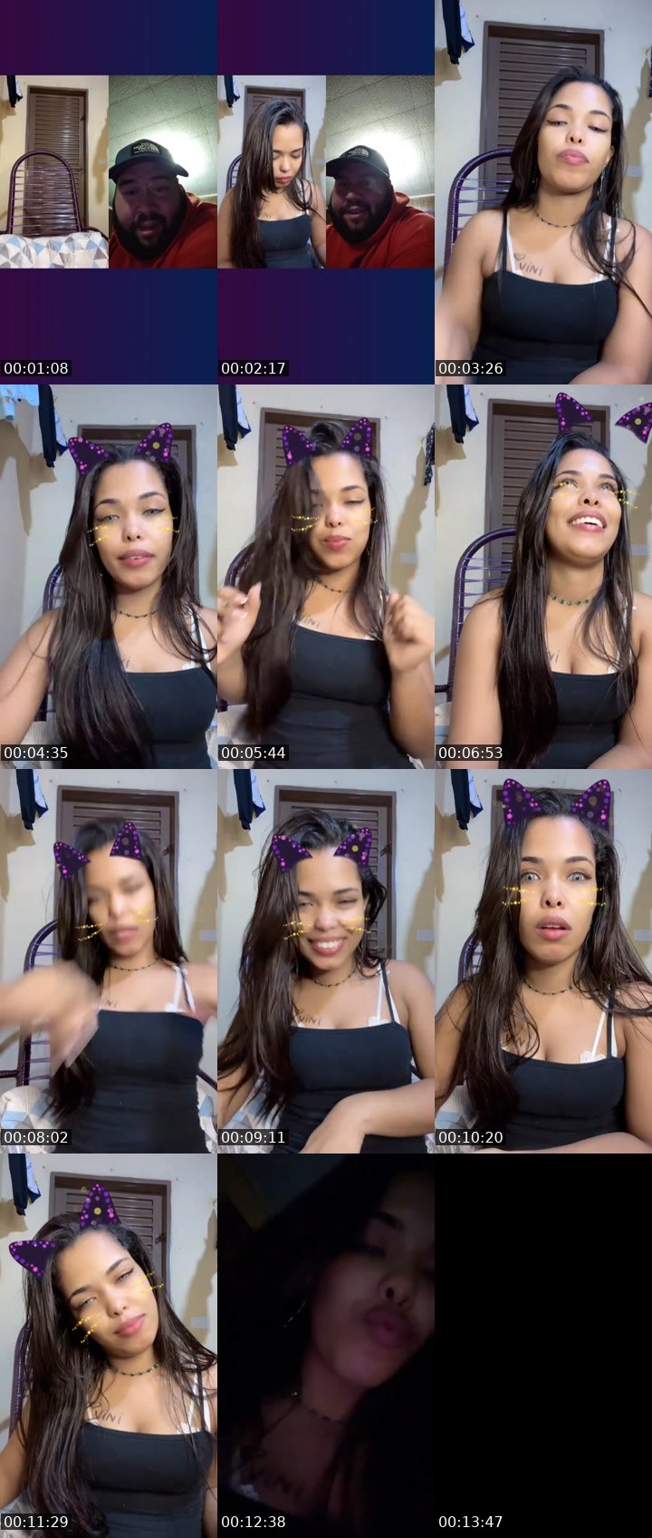Contact-sheet preview of ✨👑 ⌲ Bibi🔥's Liveme recording