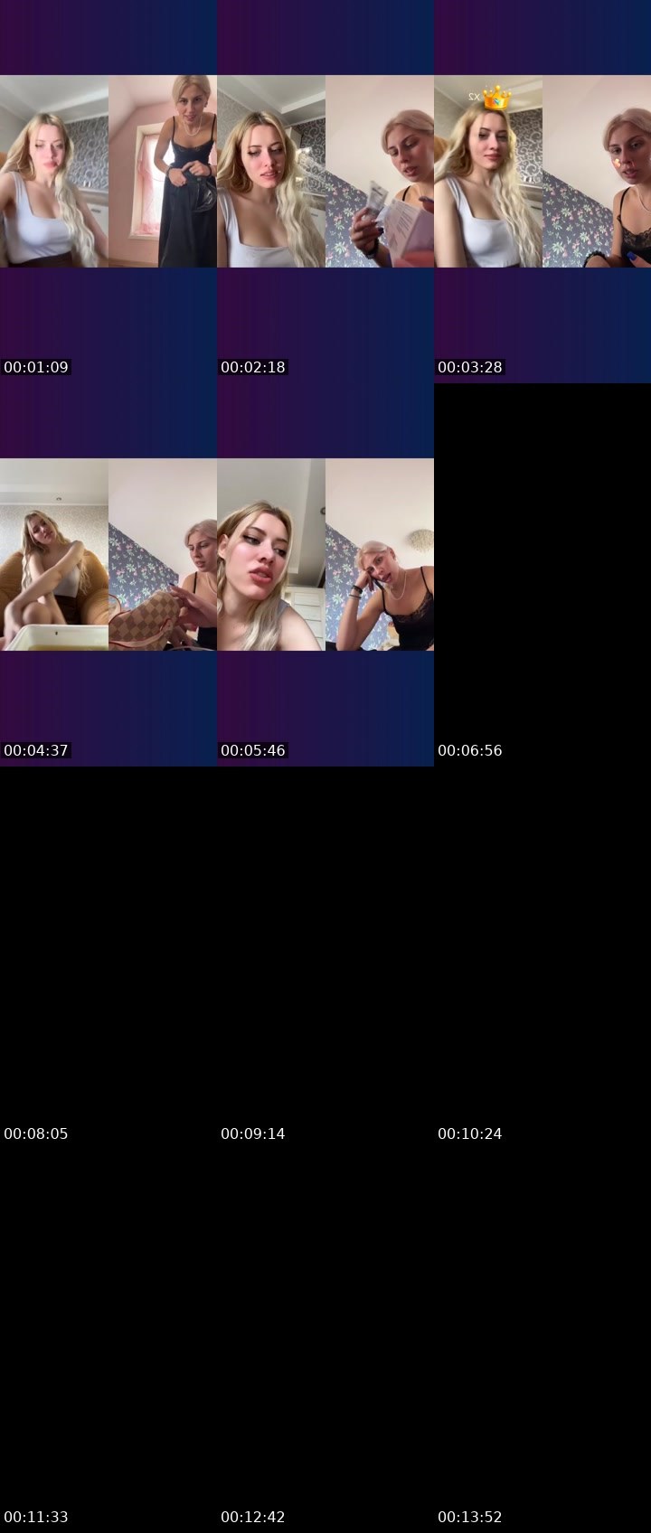Contact-sheet preview of BlondBerry🍓's Liveme recording