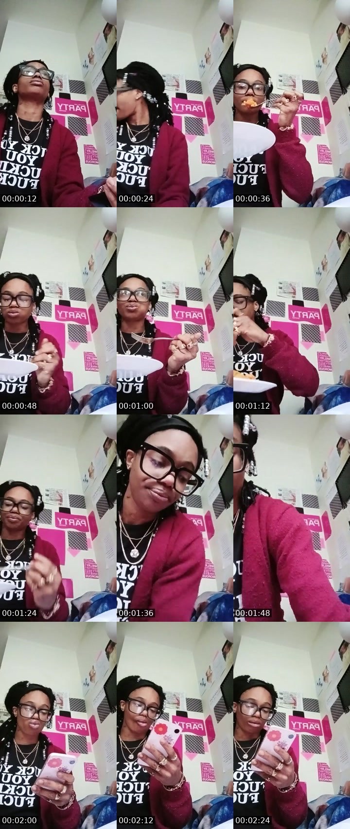 Contact-sheet preview of 🎭⃤ RainbowAura's Liveme recording