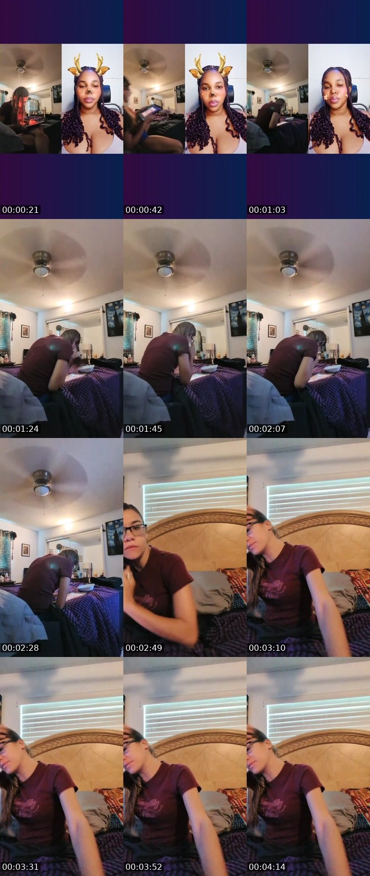 Contact-sheet preview of deja AAA's Liveme recording