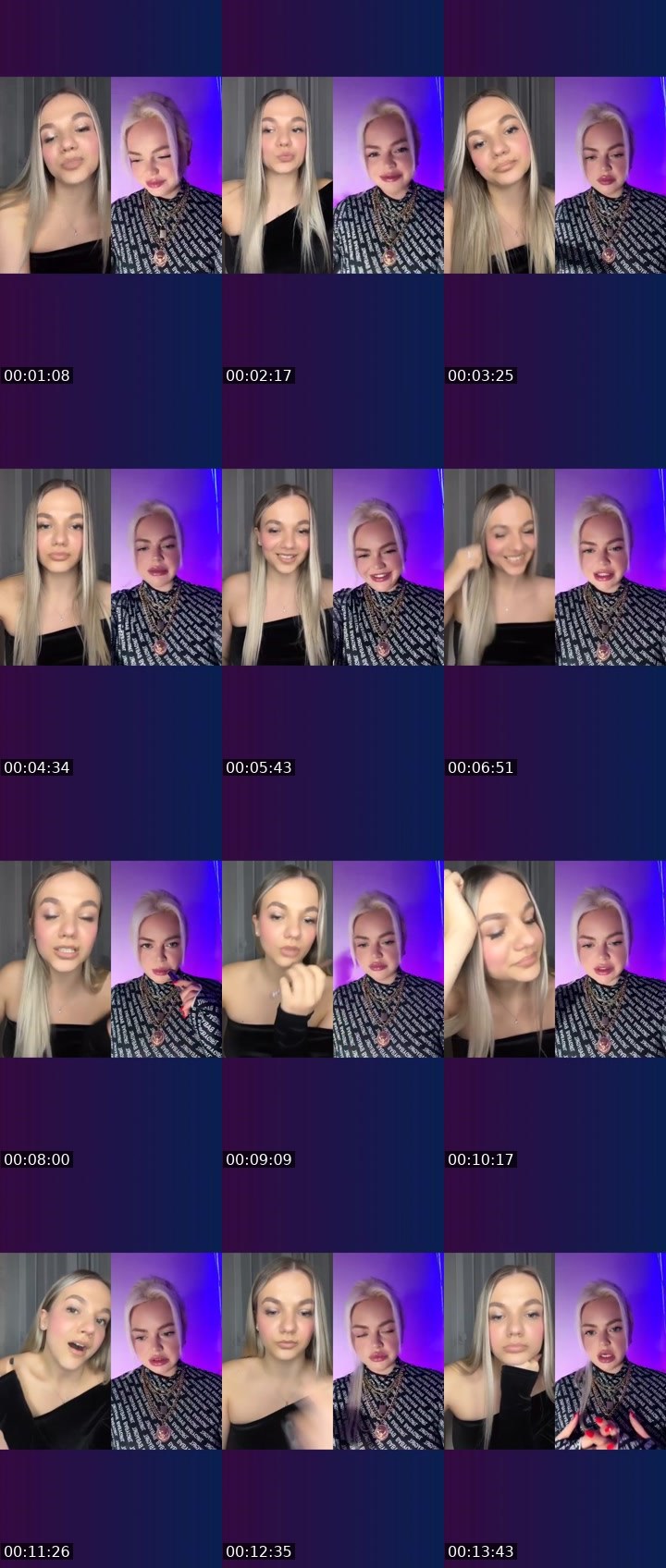 Contact-sheet preview of 🤍𓆩ALEKSANDRA𓆪🤍's Liveme recording