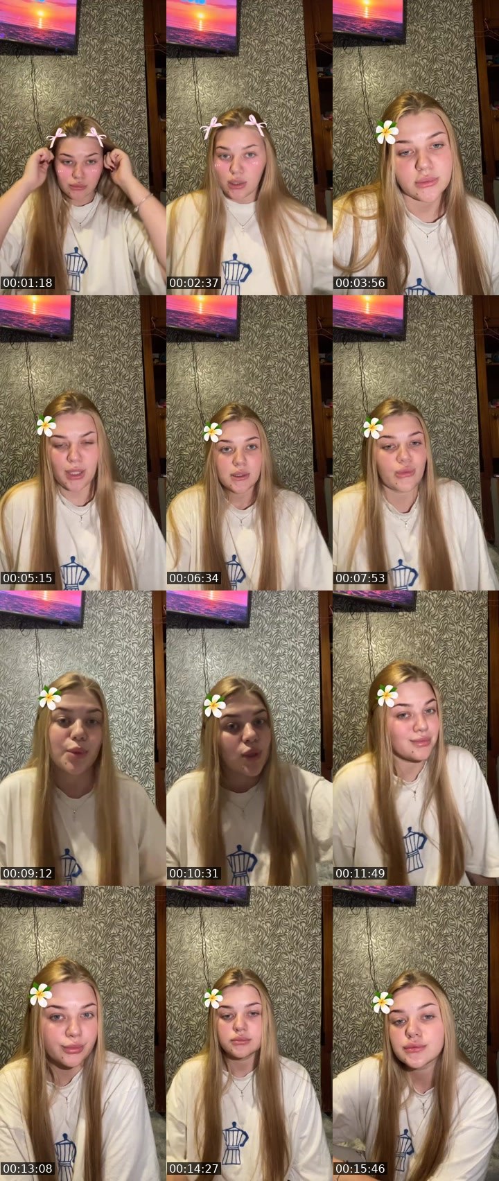 Contact-sheet preview of Alinnnkas's Liveme recording