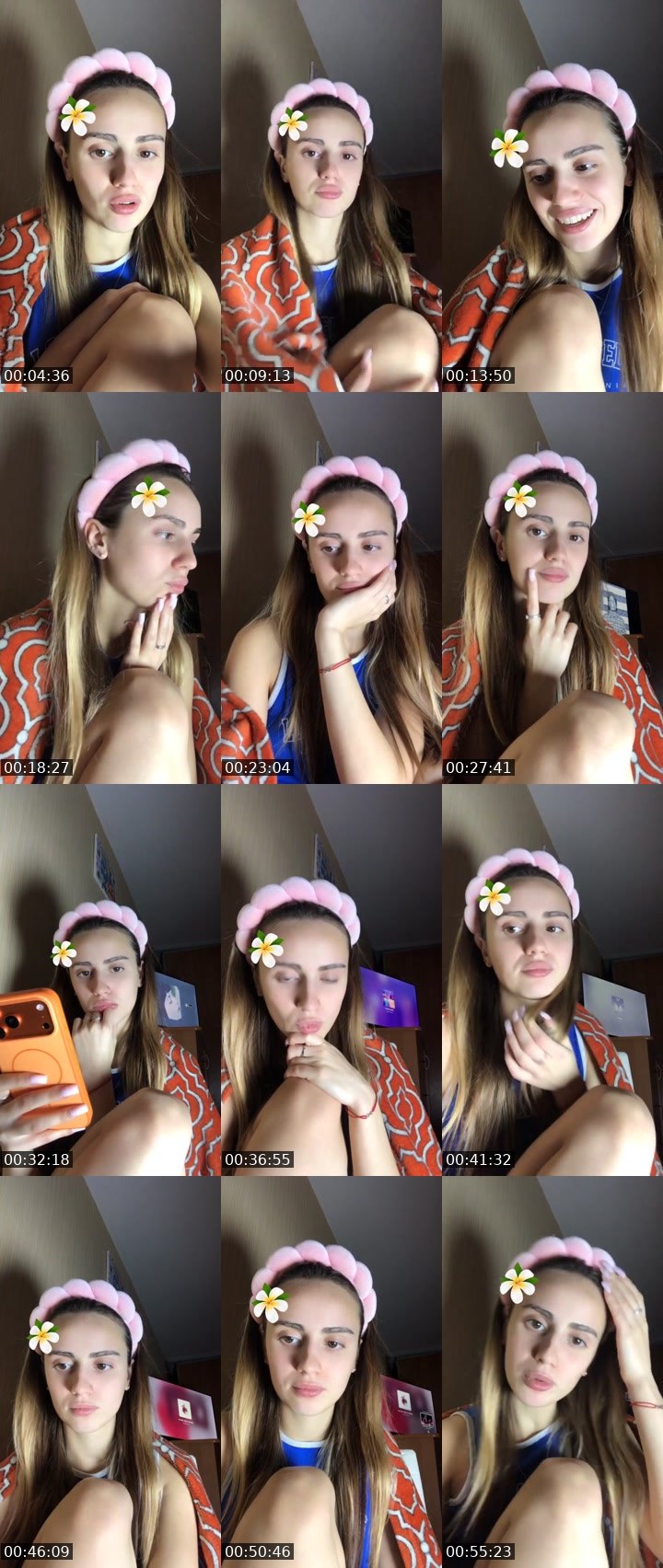 Contact-sheet preview of 𝓑𝓪𝓶𝓫𝓲 𝓔𝔂𝓮𝓼's Liveme recording