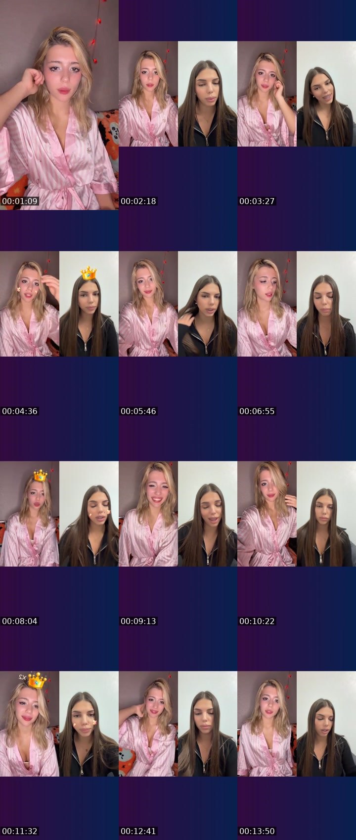 Contact-sheet preview of Elvii's Liveme recording