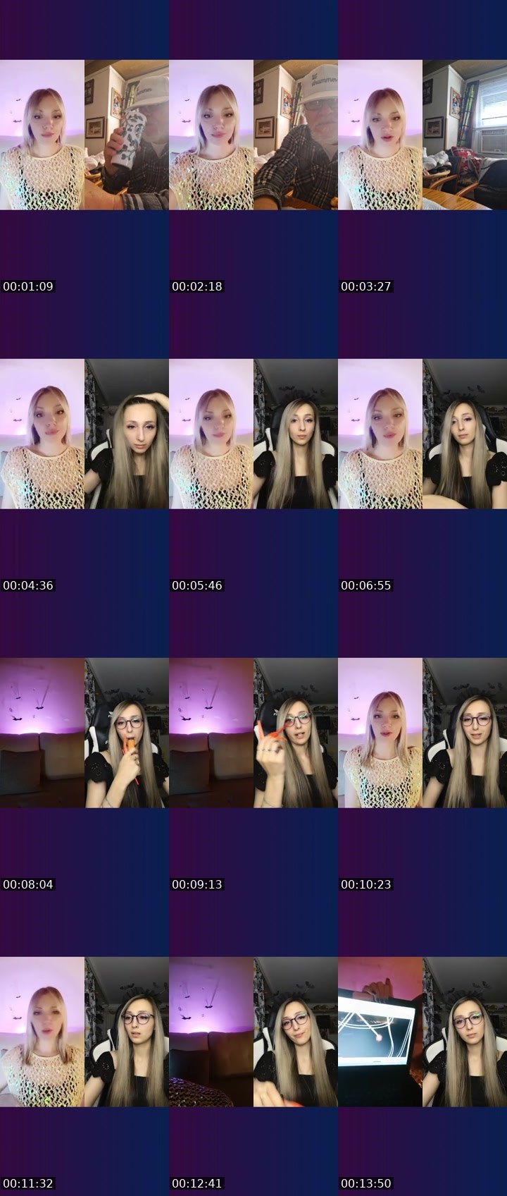 Contact-sheet preview of EVAgenia❤️🌍's Liveme recording