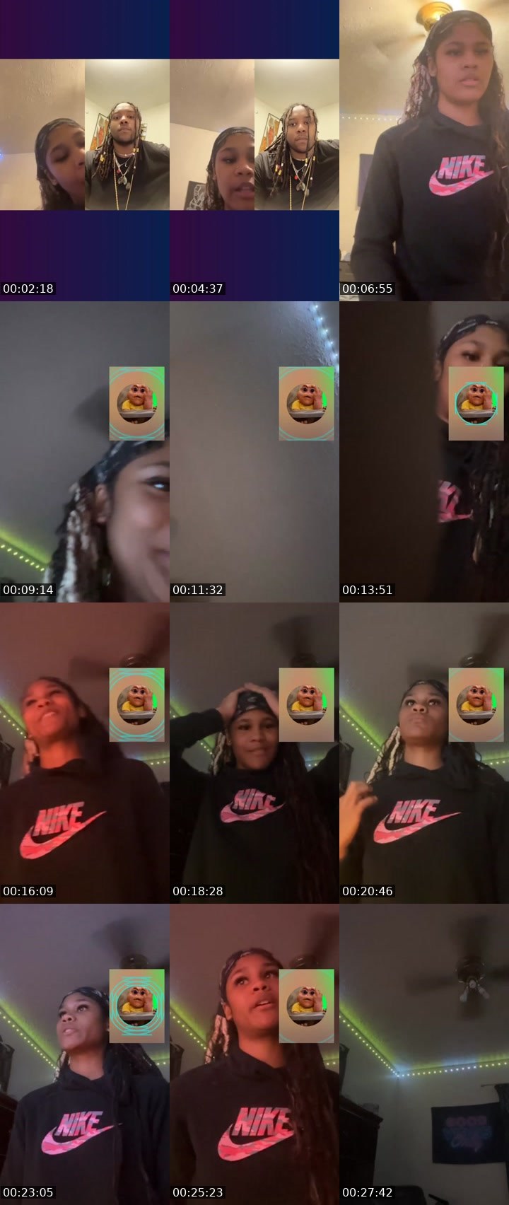 Contact-sheet preview of Alani mier's Liveme recording