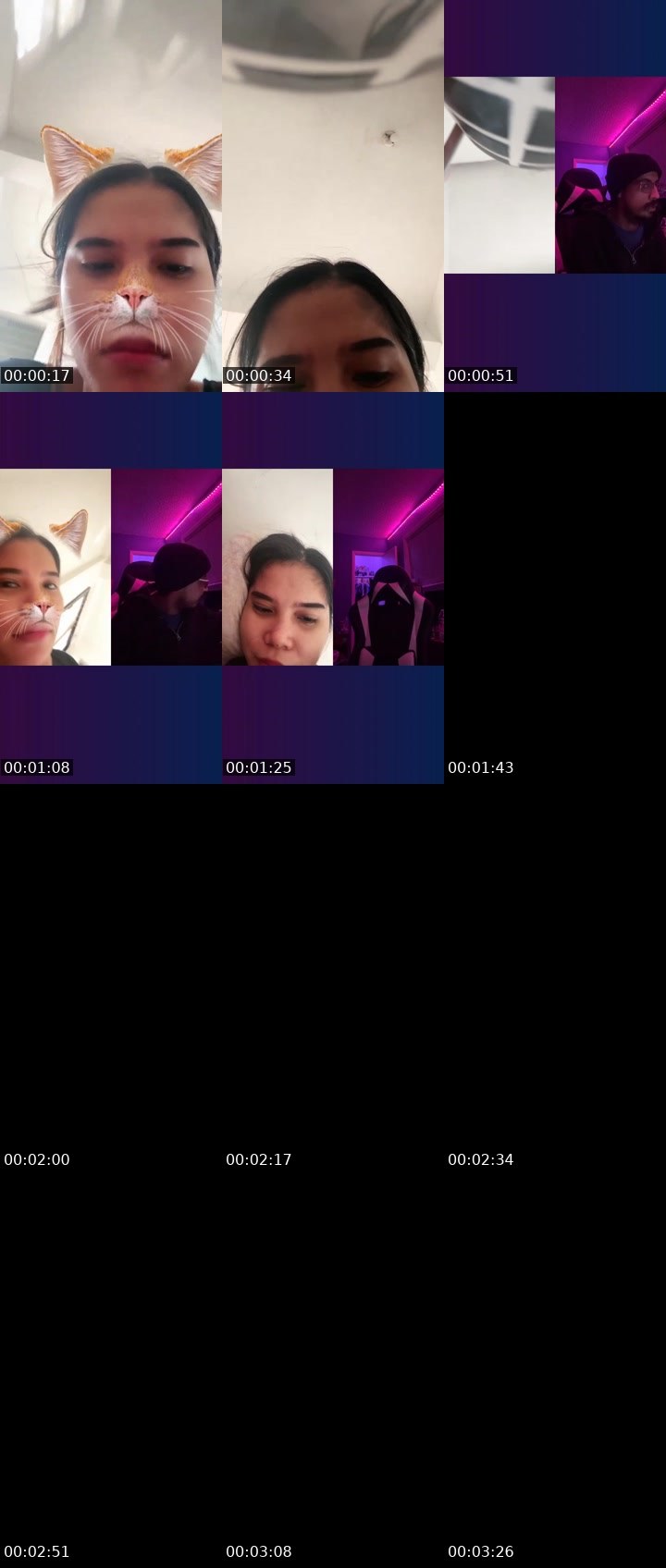 Contact-sheet preview of 10.4kⓂ️hie🍓🩵's Liveme recording