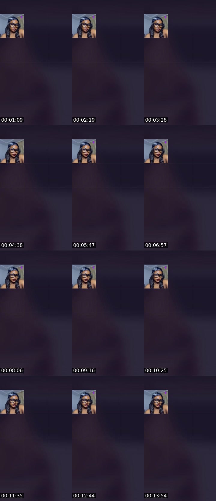 Contact-sheet preview of SASHA 👅🏦's Liveme recording