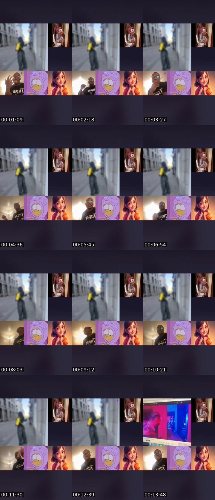Contact-sheet preview of ☥ AWA🖤's Liveme recording