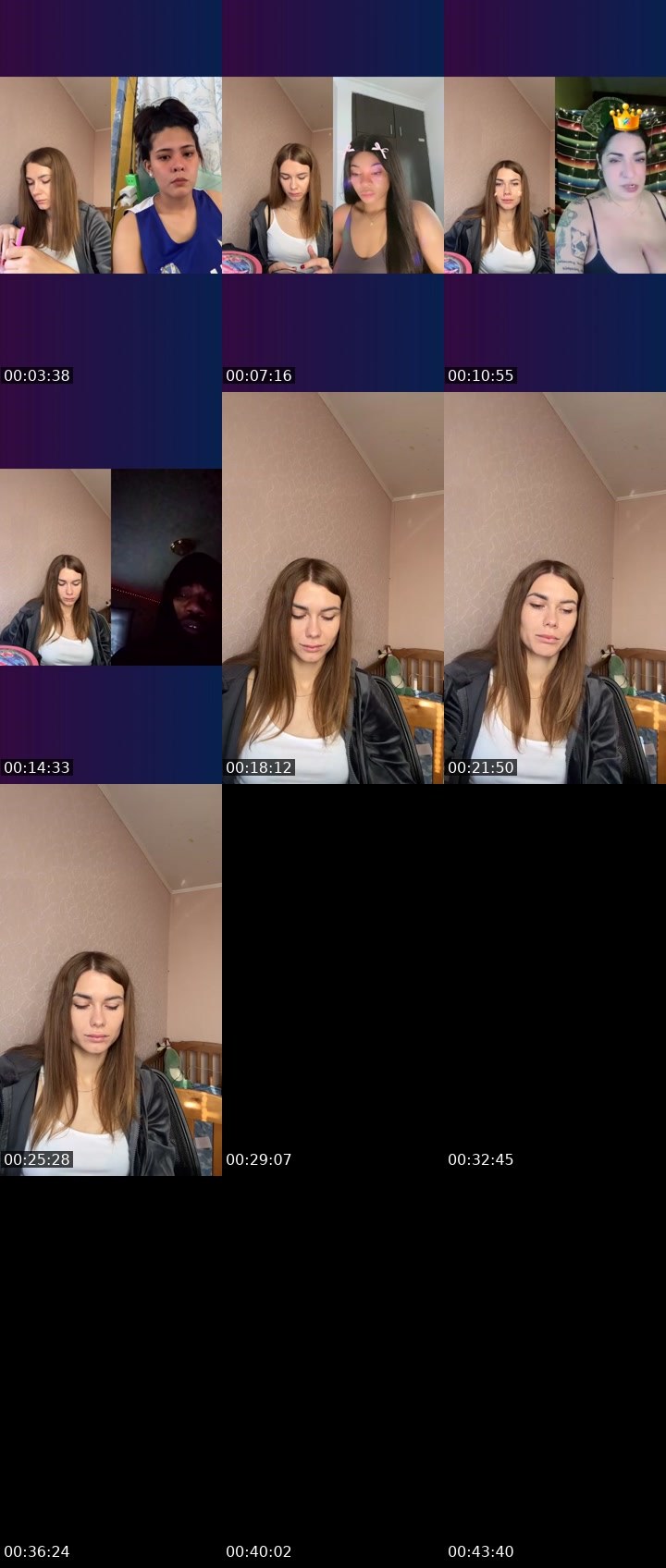Contact-sheet preview of Yuliii's Liveme recording