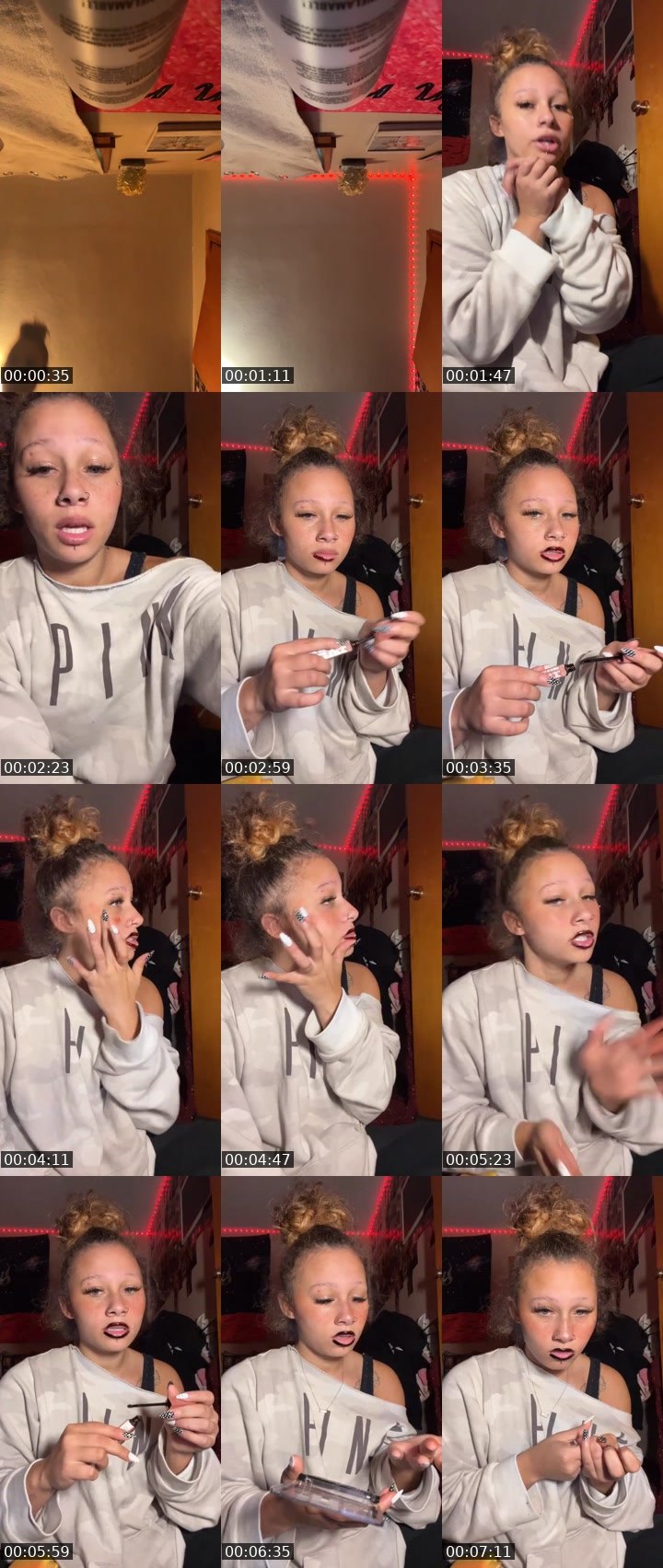 Contact-sheet preview of Tay😝😘's Liveme recording