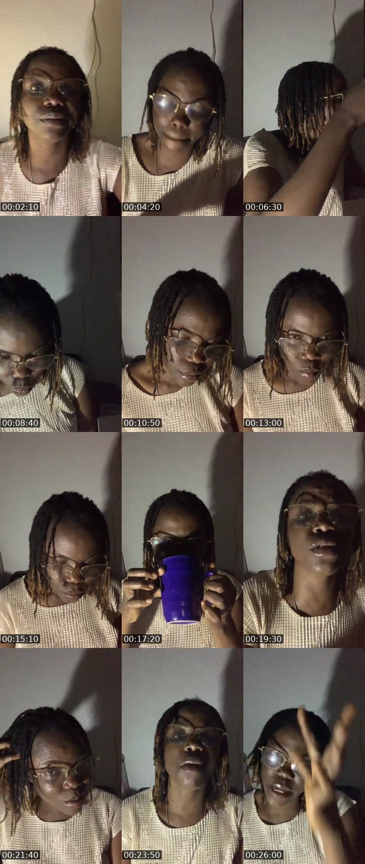 Contact-sheet preview of 😈🛸SHANTELGOLD😈🍭's Liveme recording
