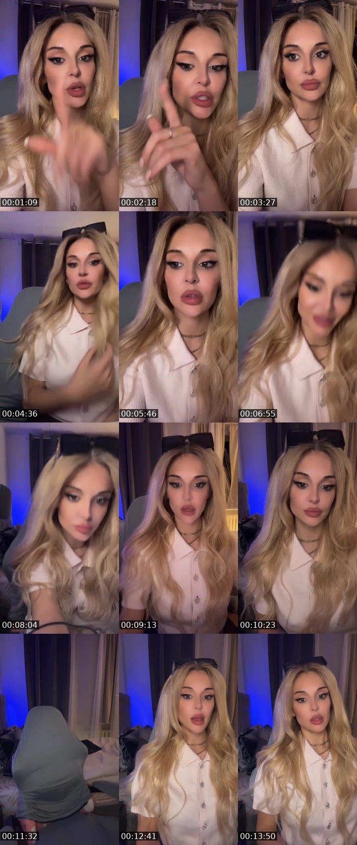 Contact-sheet preview of Angie Baddie🥂's Liveme recording
