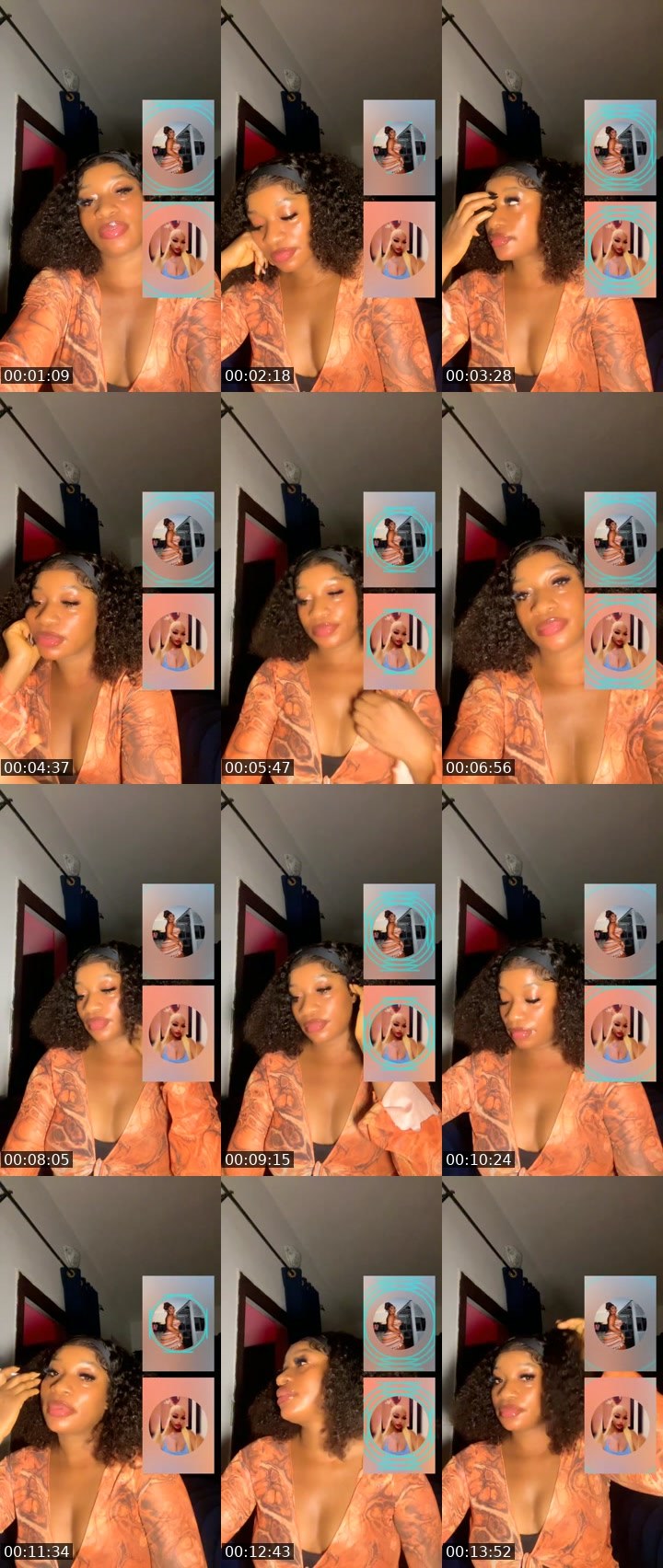 Contact-sheet preview of STAR✨🏦's Liveme recording