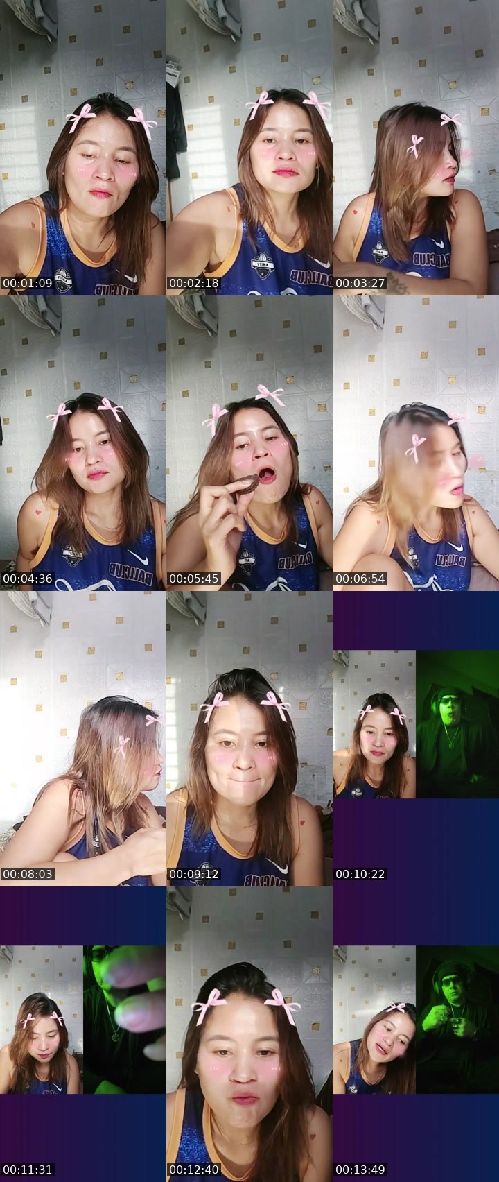 Contact-sheet preview of 🫅Blair🌙's Liveme recording