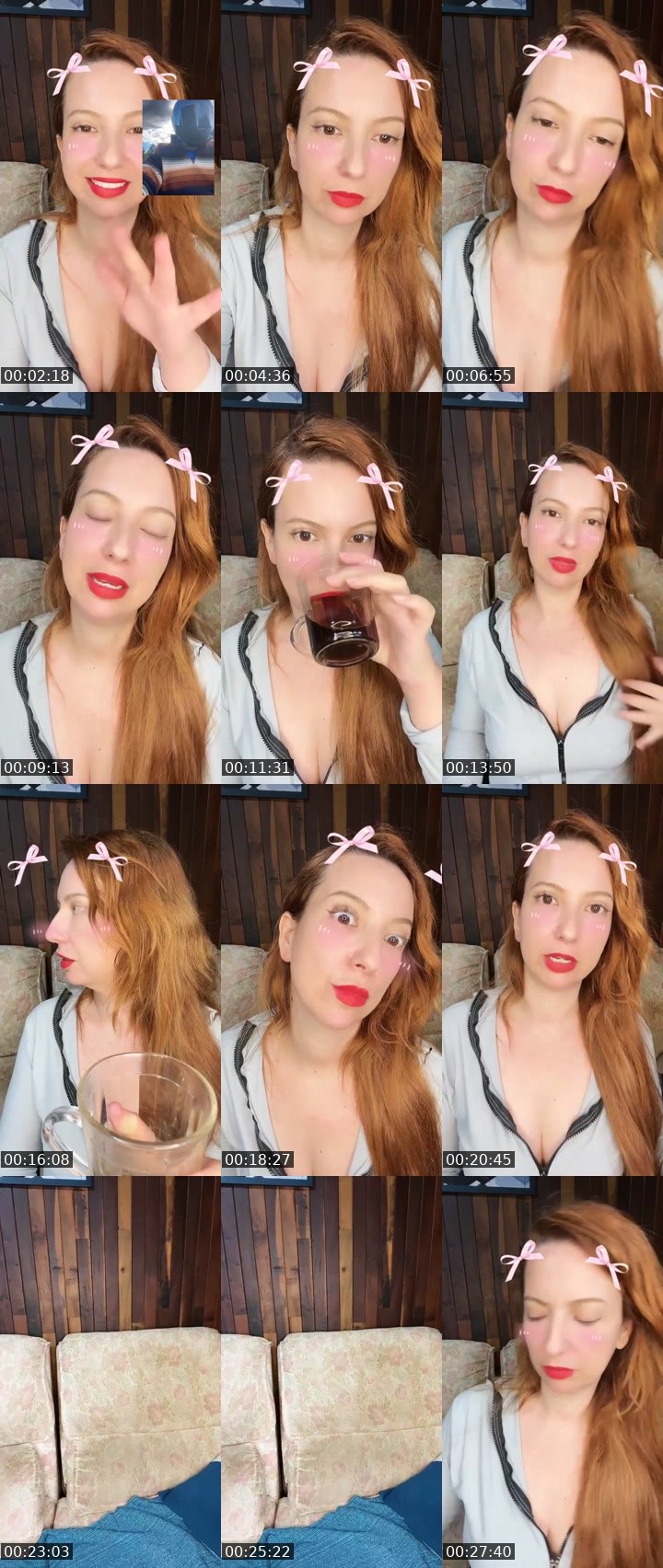 Contact-sheet preview of Ruiva Samantha's Liveme recording
